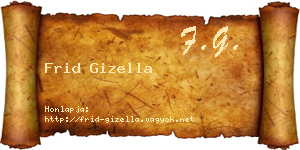Frid Gizella névjegykártya